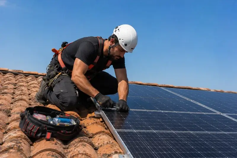 Maintenance et monitoring de panneaux solaires à Cournanel